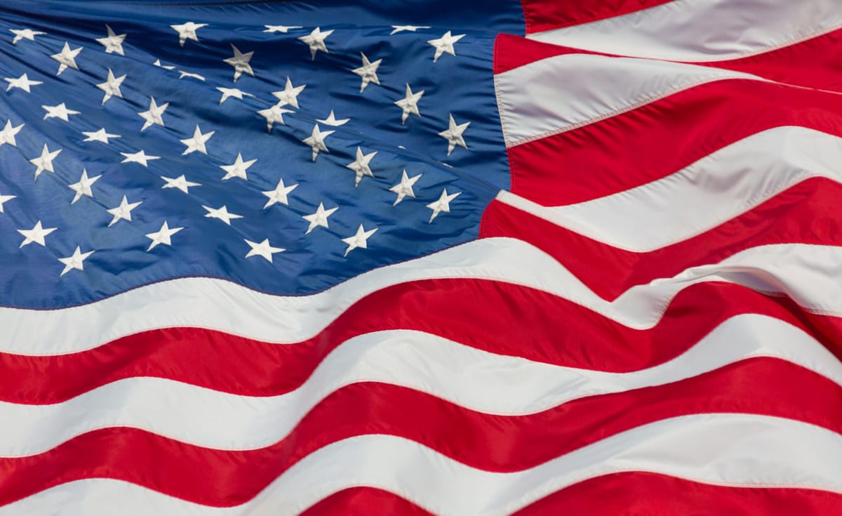 A stock image of the United States flag.
