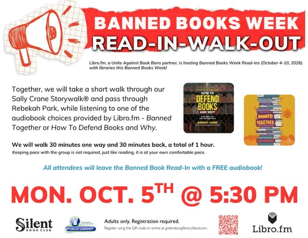 Library Hosting Banned Book Read-In-Walk-Out